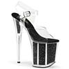 Pleaser - FLAMINGO808G Sandale à bride à la cheville, Pole dance chaussures - Chaussures de pole dance - Noir/Transparent Product image